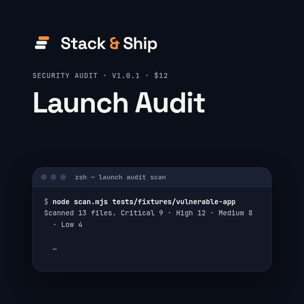 Launch Audit cover