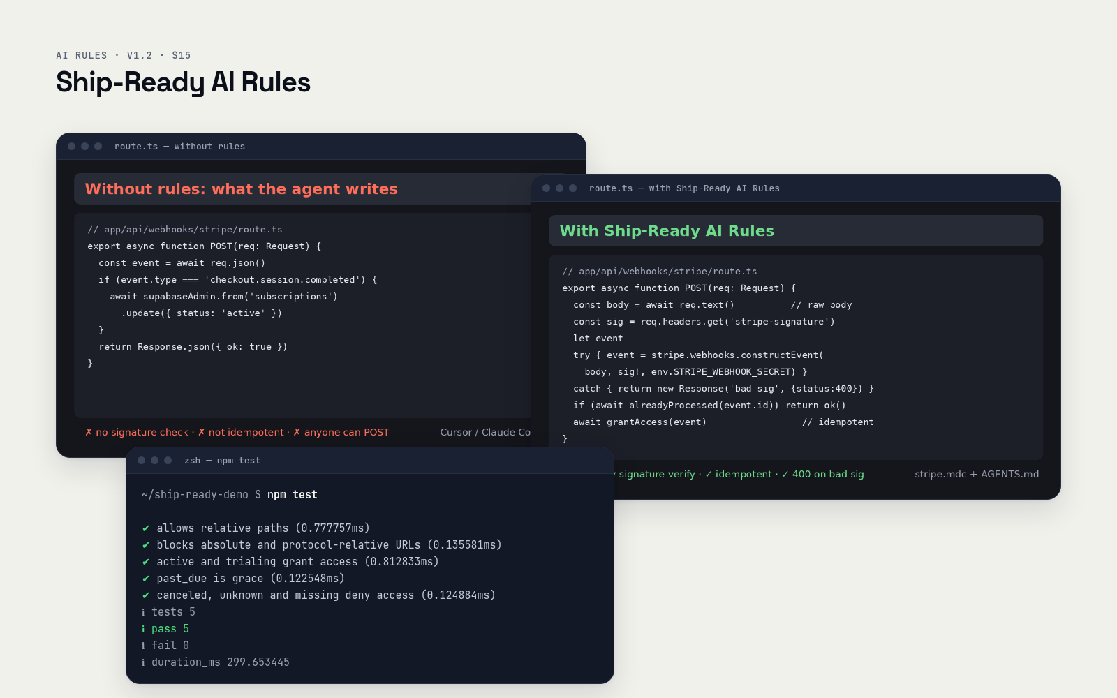 Ship-Ready AI Rules preview